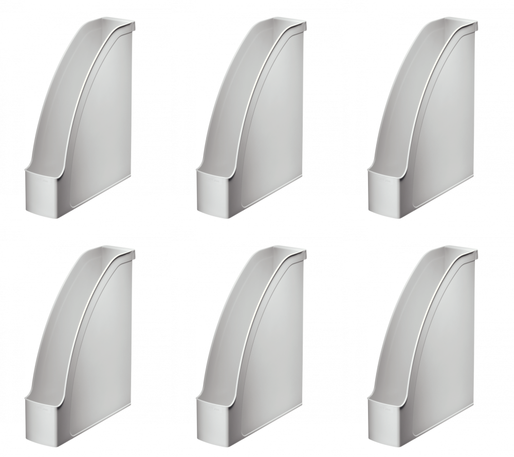 6x Organizer na dokumenty Leitz Plus, A4, 70mm, do 700 kartek szary