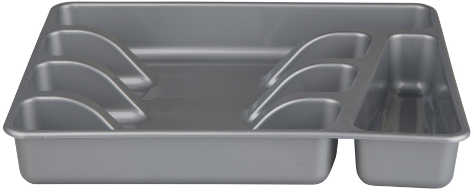 Outlet: USZKODZONY Wkład do szuflady na sztućce Bentom, 34 x 26cm, srebrny