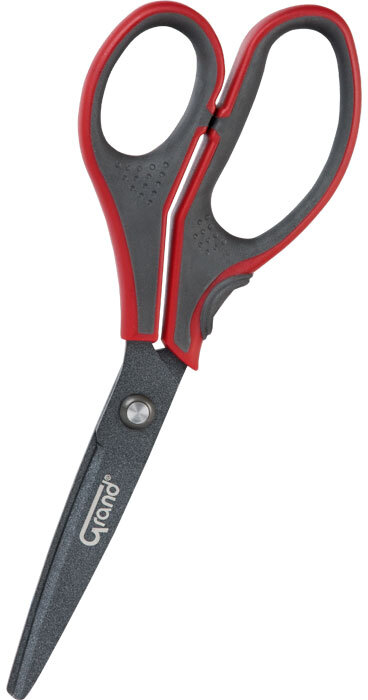 Nożyczki biurowe Grand GR-8825, teflonowe, 21cm, szaro-czerwony