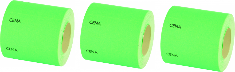 3x etykiety cenowe Studio Cen, 400 etykiet, 55x30mm, z nadrukiem "cena", zielony