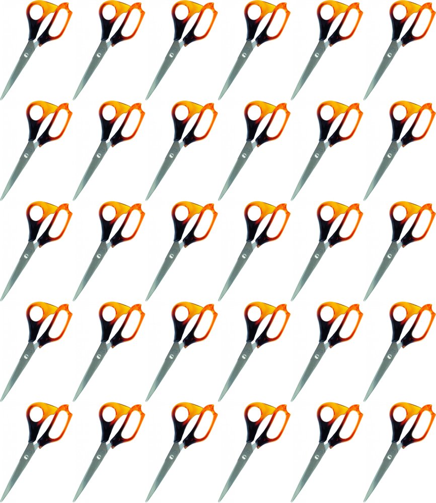 60x Nożyczki biurowe Grand, 17.5cm, bursztynowy