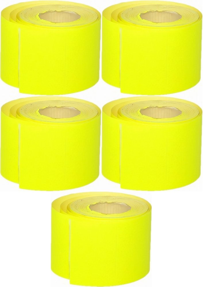 5x Etykiety cenowe Studio Cen, 45x30mm, 400 sztuk, rolka, żółty