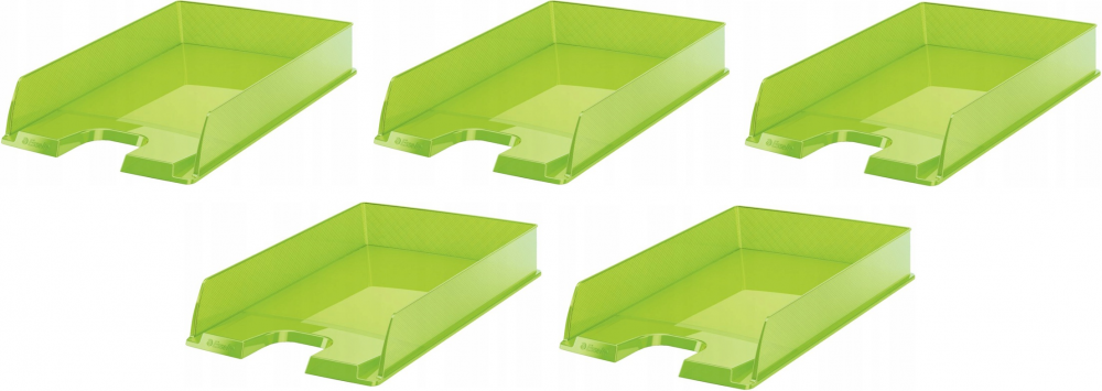 5x półka na dokumenty Esselte Europost, A4, plastikowa, zielony