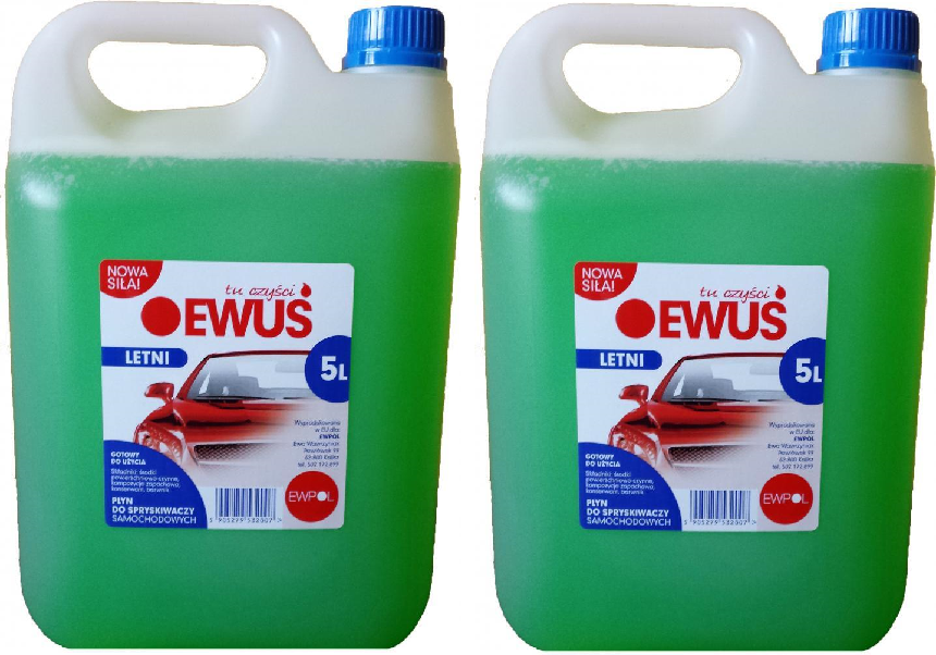 2x płyn do spryskiwaczy Ewuś, letni, 5l