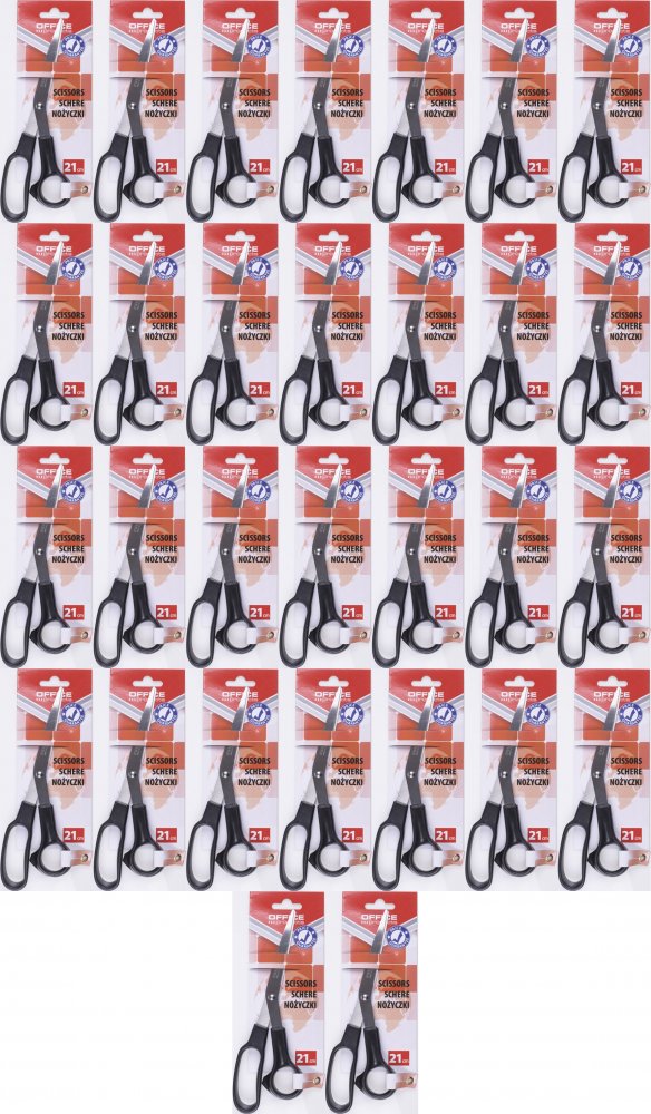 48x Nożyczki biurowe Office Products, klasyczne, 21cm, czarny