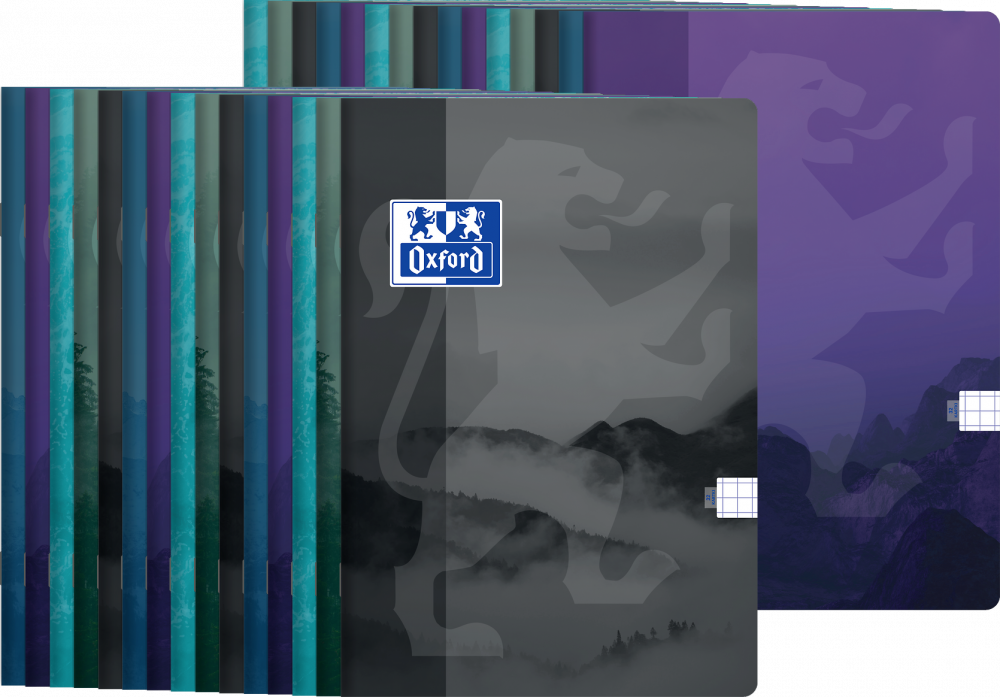 30x Zeszyt w kratkę Oxford Teen, A5, miękka oprawa, 32 kartki, mix wzorów