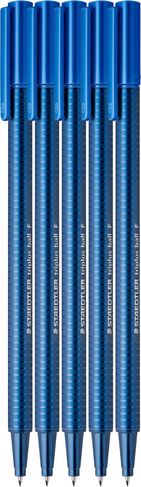 5x Długopis Staedtler, Triplus ball, F, niebieski