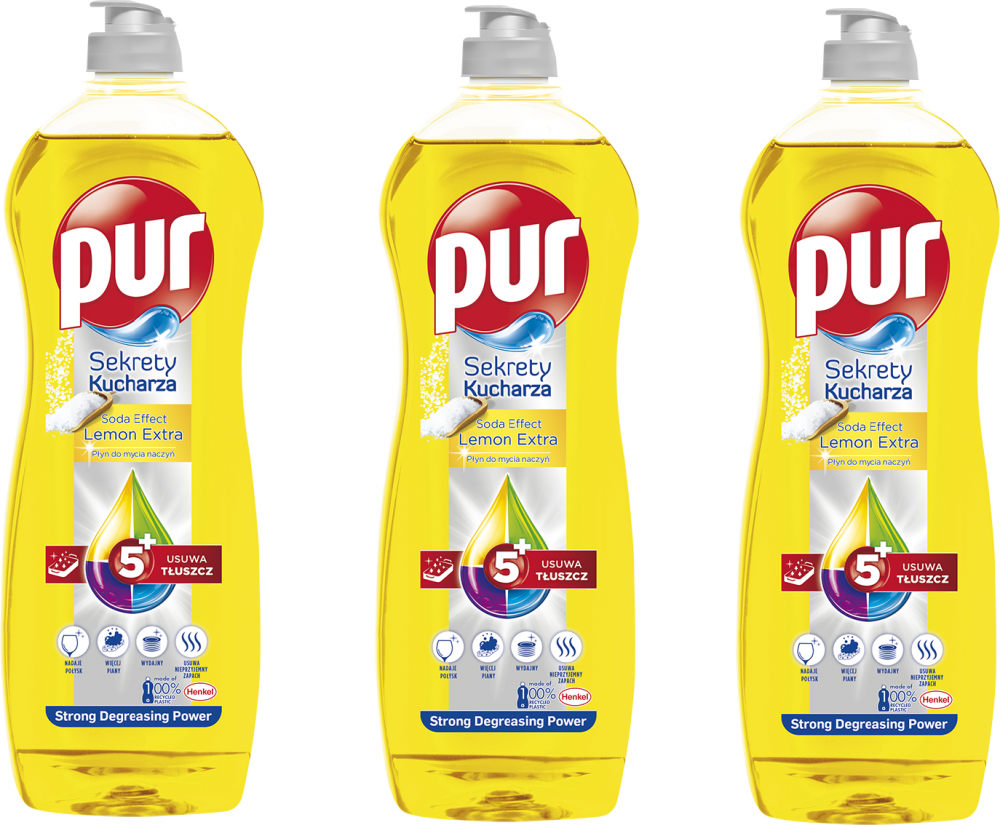 3x płyn do naczyń Pur, lemon, 750ml