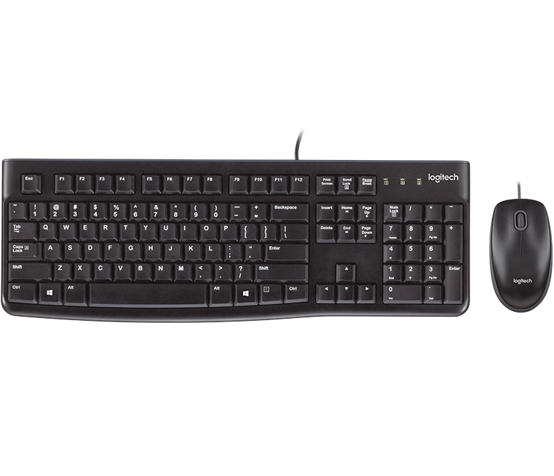 Zestaw przewodowy Logitech MK120 (920-002563), klawiatura + mysz, czarny