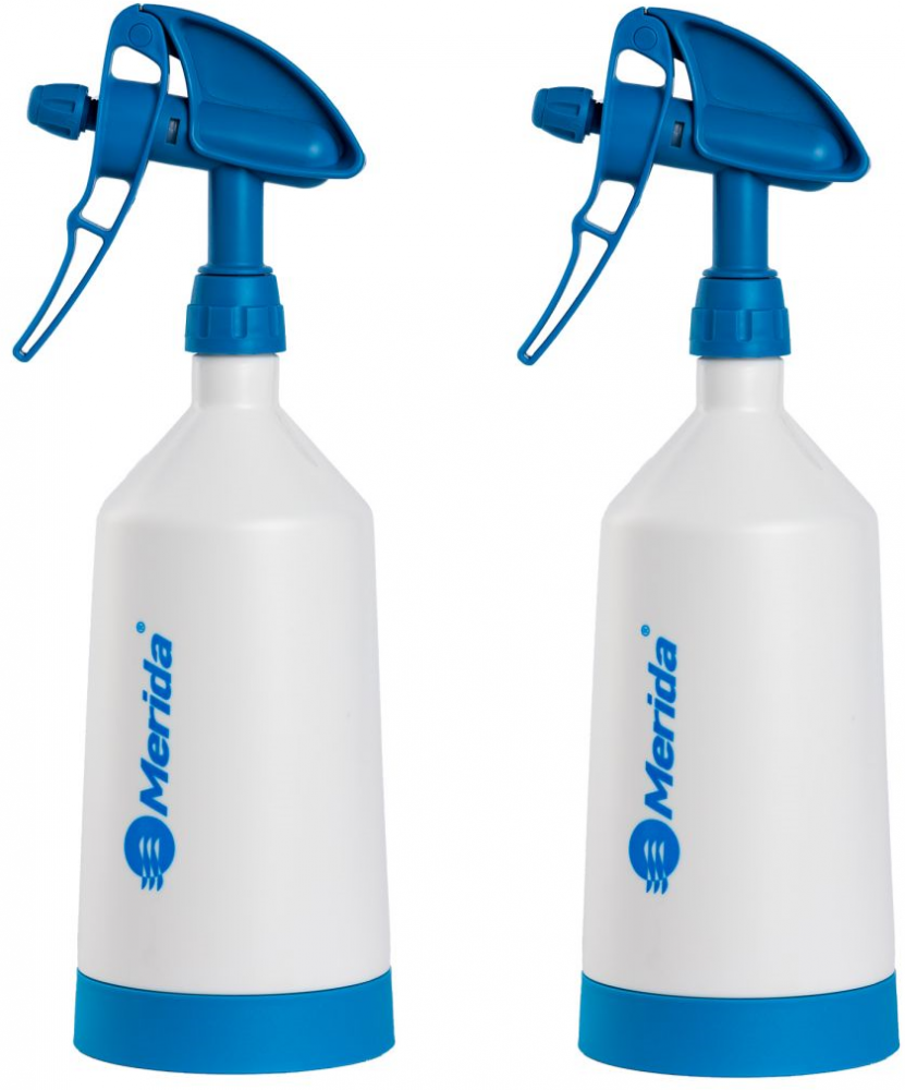 2x Butelka ze spryskiwaczem Merida, wyskalowana, 1l