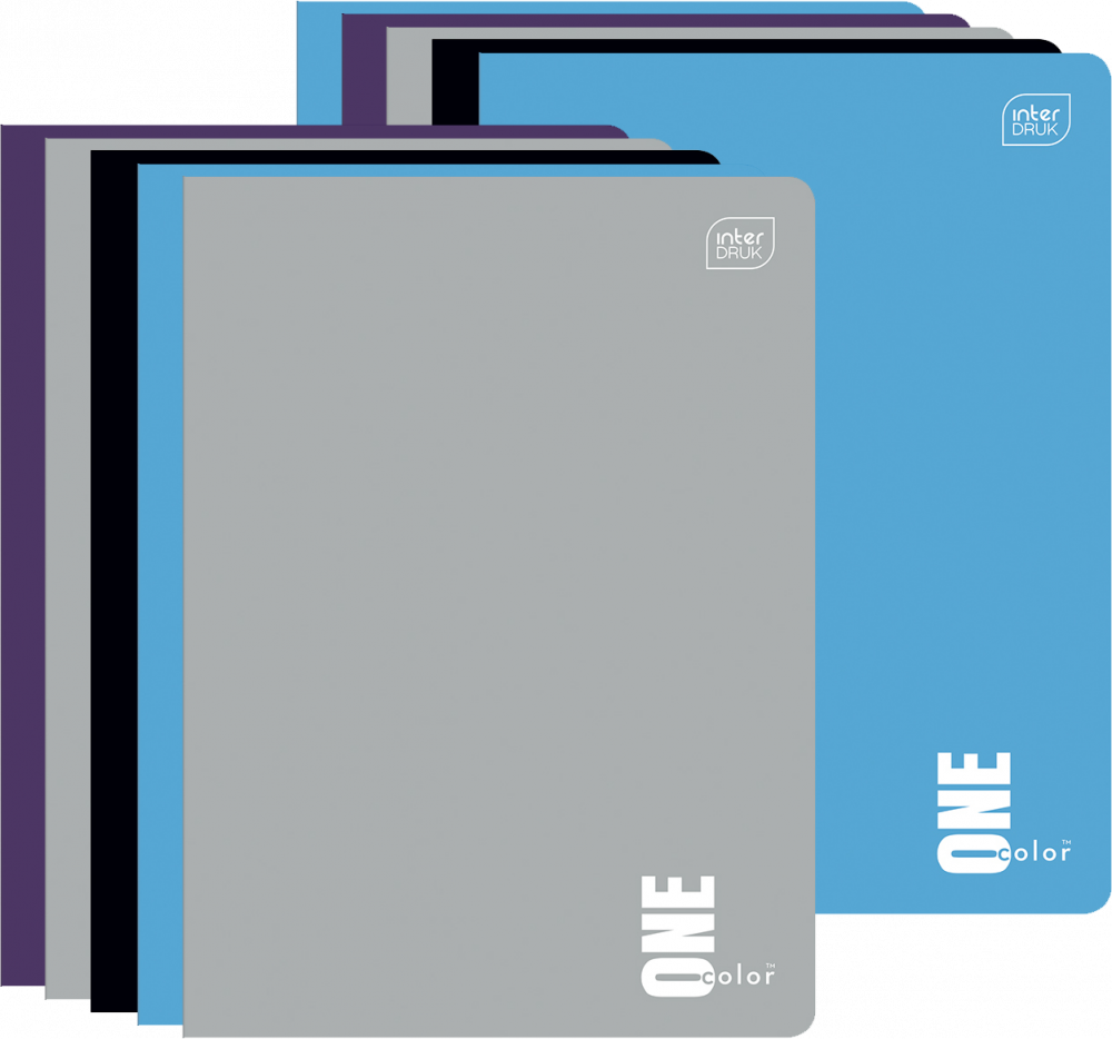 10x Zeszyt w kratkę Interdruk UV One Color, A5, 32 kartki, mix kolorów