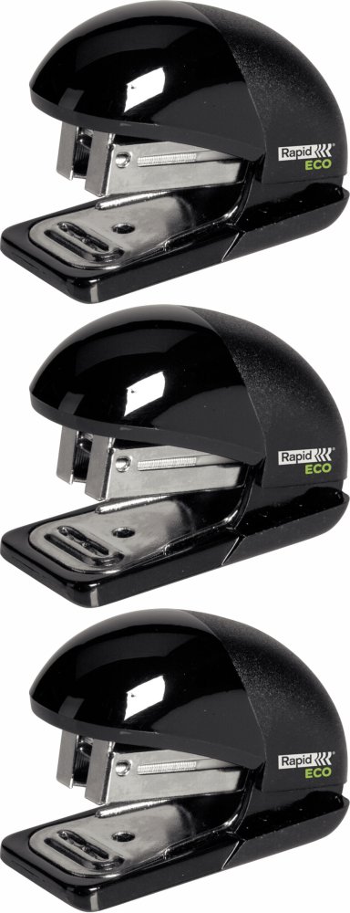 3x Zszywacz Rapid Eco mini, do 10 kartek, czarny
