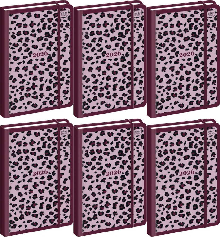 6x Kalendarz kieszonkowy 2026, Interdruk, Mat+UV Pattern, A6, tygodniowy