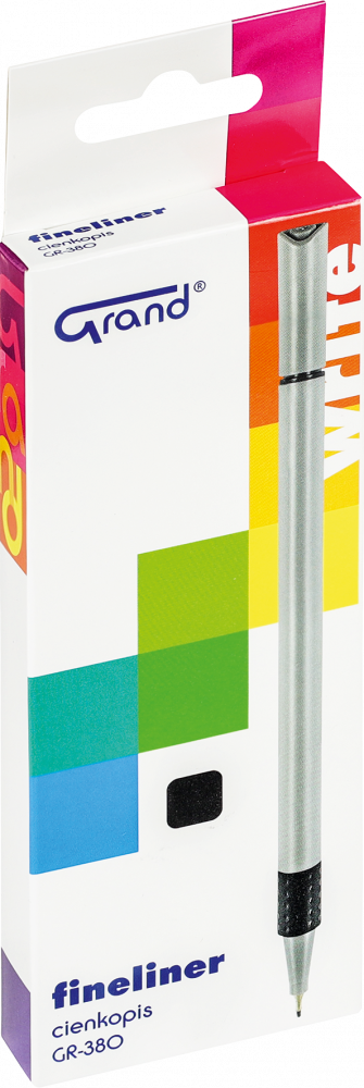 12x Cienkopis Grand GR-380, 0.4mm, czarny