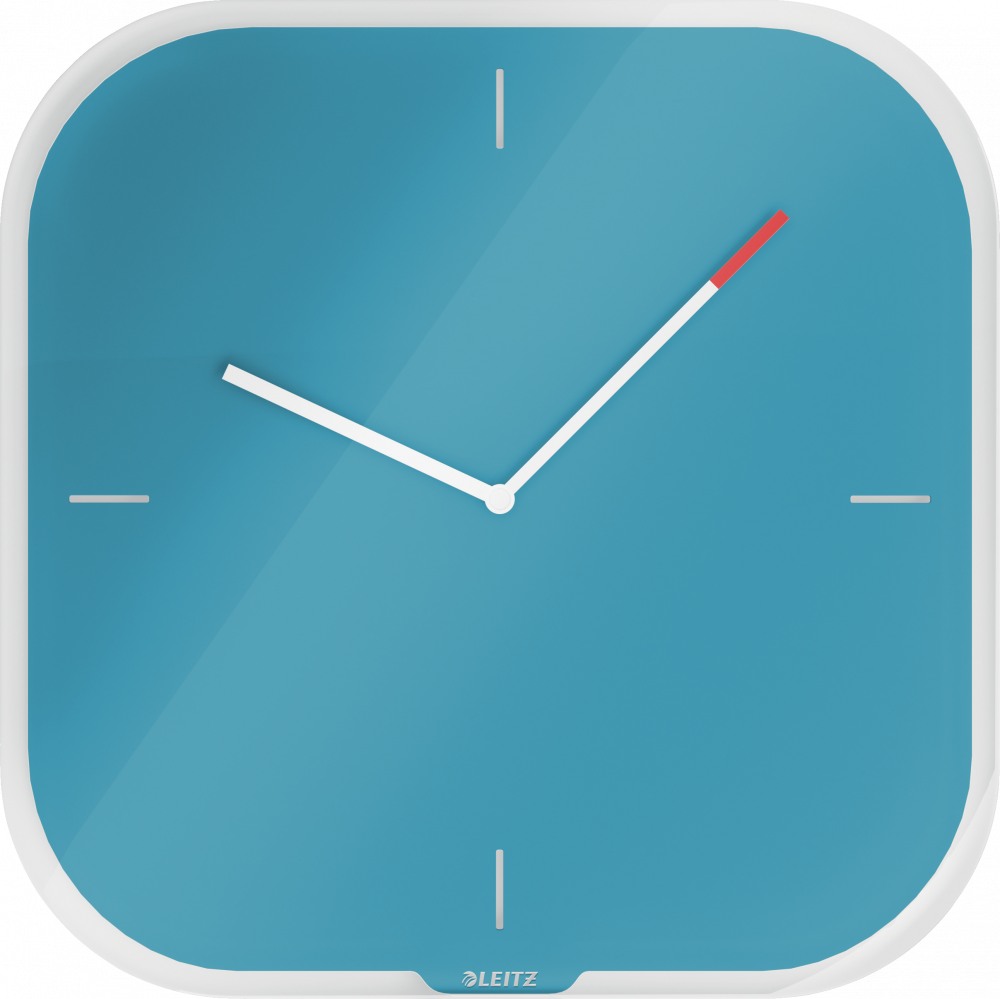 Zegar ścienny Leitz Cosy, 30x30x4cm, niebieski