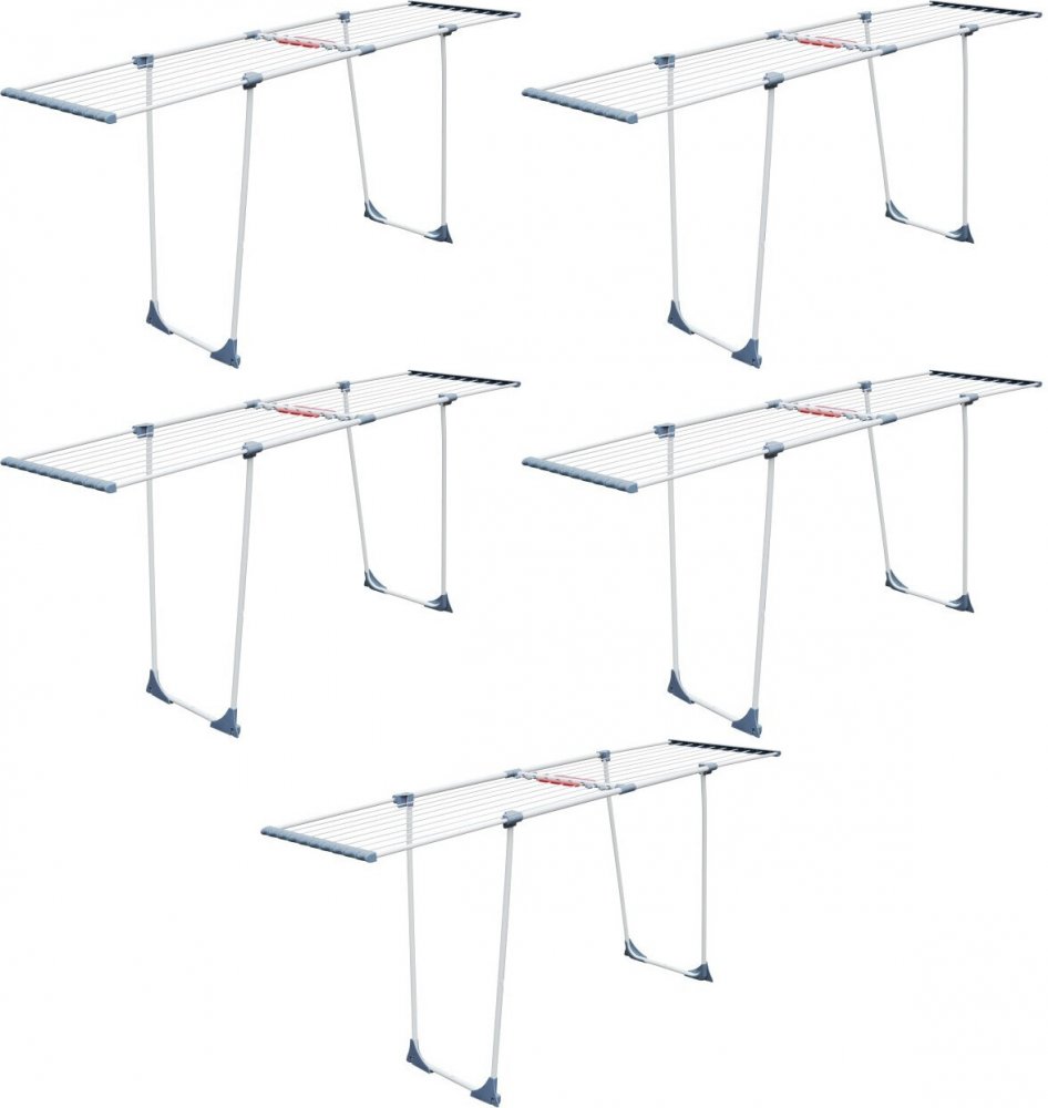 5x Suszarka do ubrań York Family Star, szary