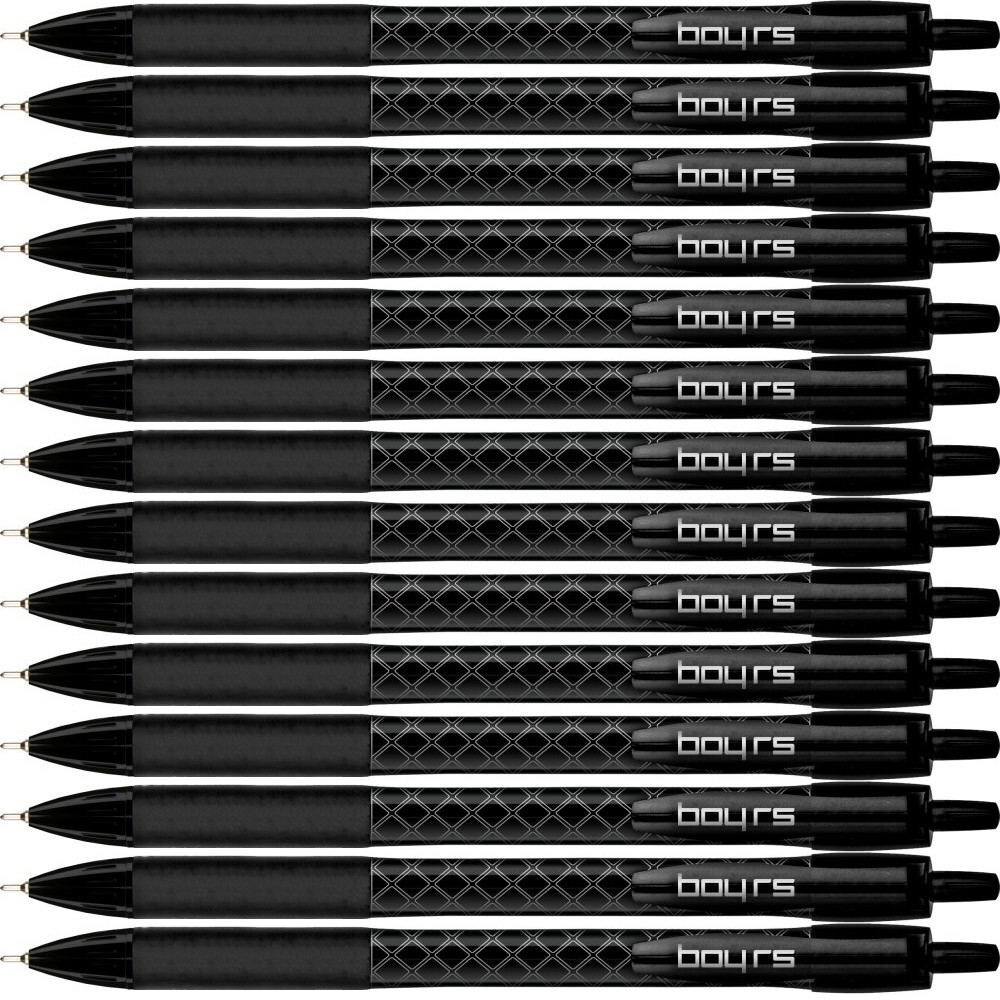 12x Długopis automatyczny Rystor, Boy RS, 0.7mm, czarny