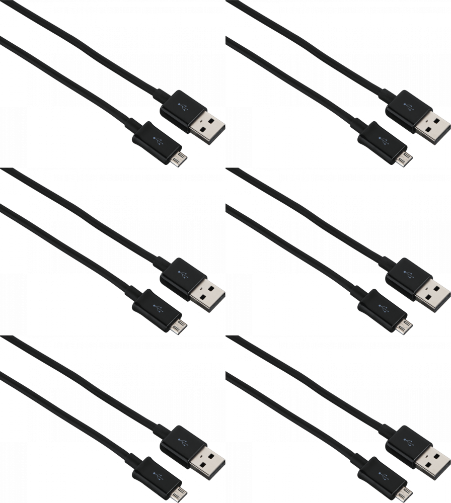 6x Kabel USB 2.0- Micro USB B Hama, 0.9m, czarny
