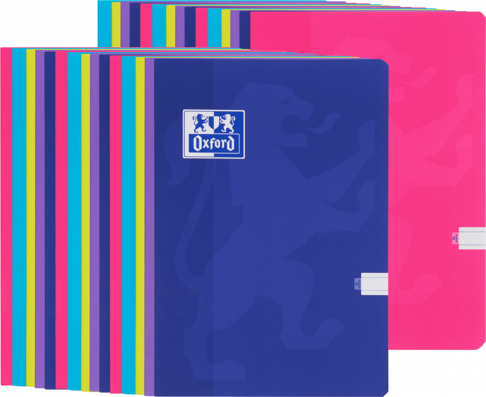 30x Zeszyt w linie Oxford Touch, A5, miękka oprawa, 32 kartki, mix kolorów