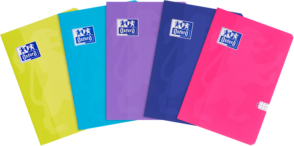 5x Zeszyt w kratkę Oxford Touch, A5, miękka oprawa, 32 kartki, mix kolorów