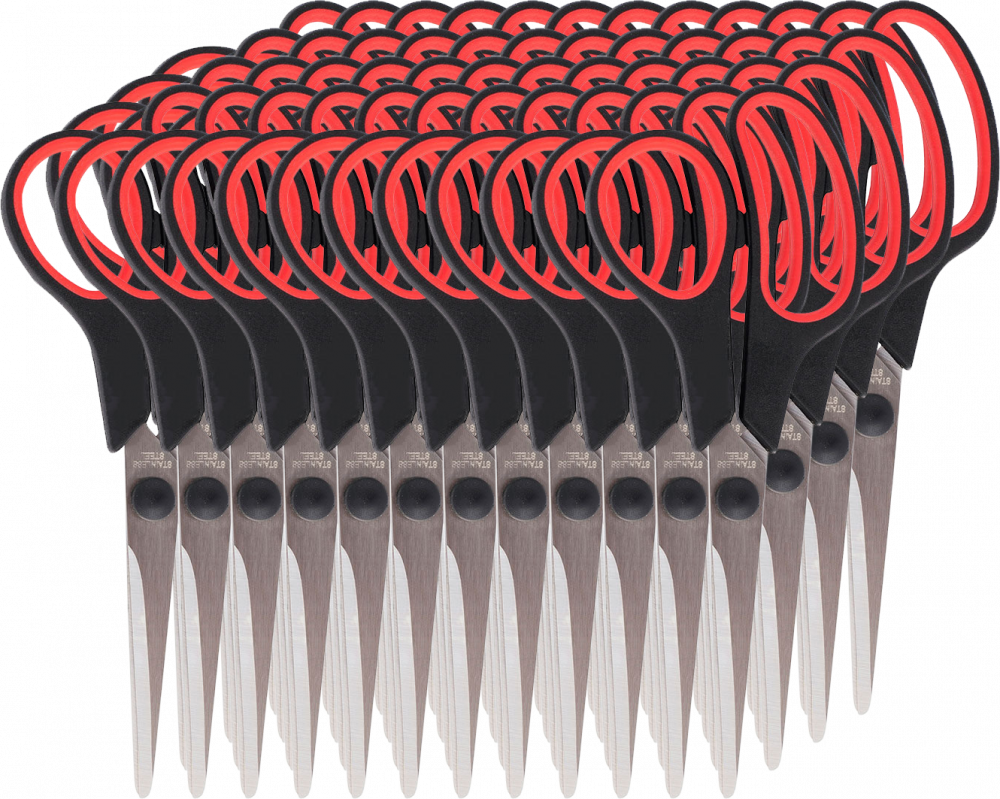 48x Nożyczki biurowe D.Rect SG-160, 16cm, czarny