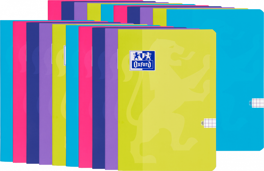 20x Zeszyt w kratkę Oxford Touch, A5, miękka oprawa, 32 kartki, mix kolorów