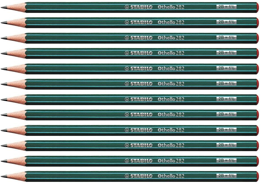 12x ołówek Stabilo Othello, 2B, zielony