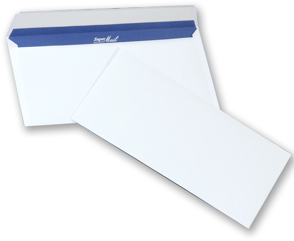 Koperta standardowa, NC, DL, z paskiem HK Super Mail, 100g/m2, 400 sztuk, biały