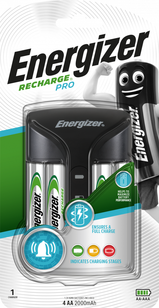 Ładowarka Energizer Pro Charger Power Plus, 2000mAh, 4 kanały, czarny