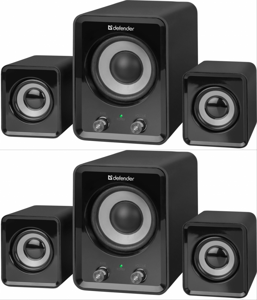 2x Głośnik Defender Z4, 11W, 3 sztuki (system akustyczny 2.1), czarny