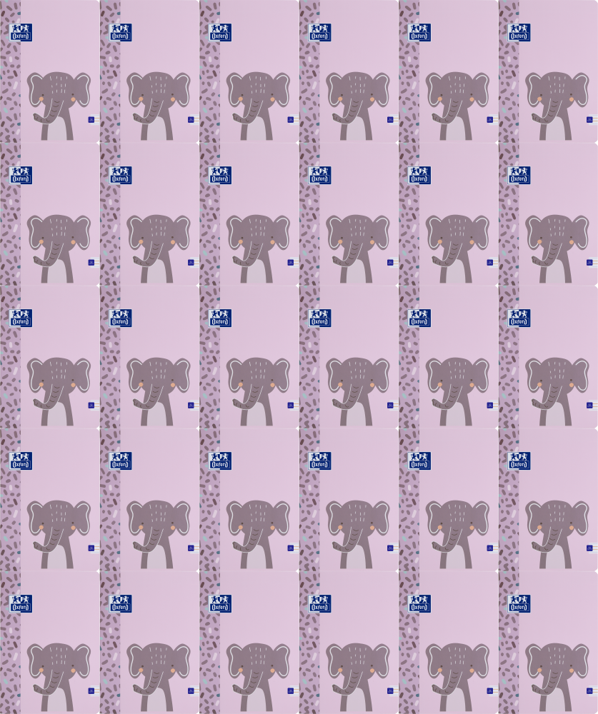 60x Zeszyt w wąskie kolorowe linie Oxford Kids, A4, miękka oprawa, 32 kartki, mix wzorów