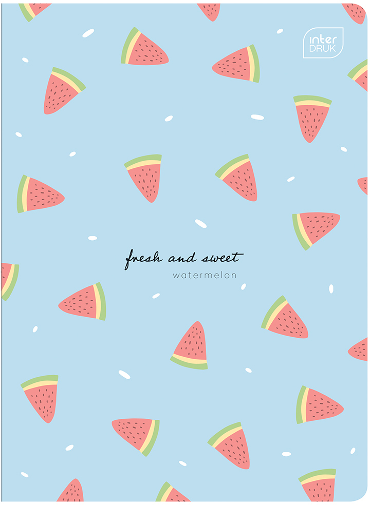 Zeszyt w wąskie linie Interdruk, A5, miękka oprawa, 32 kartki, mix wzorów