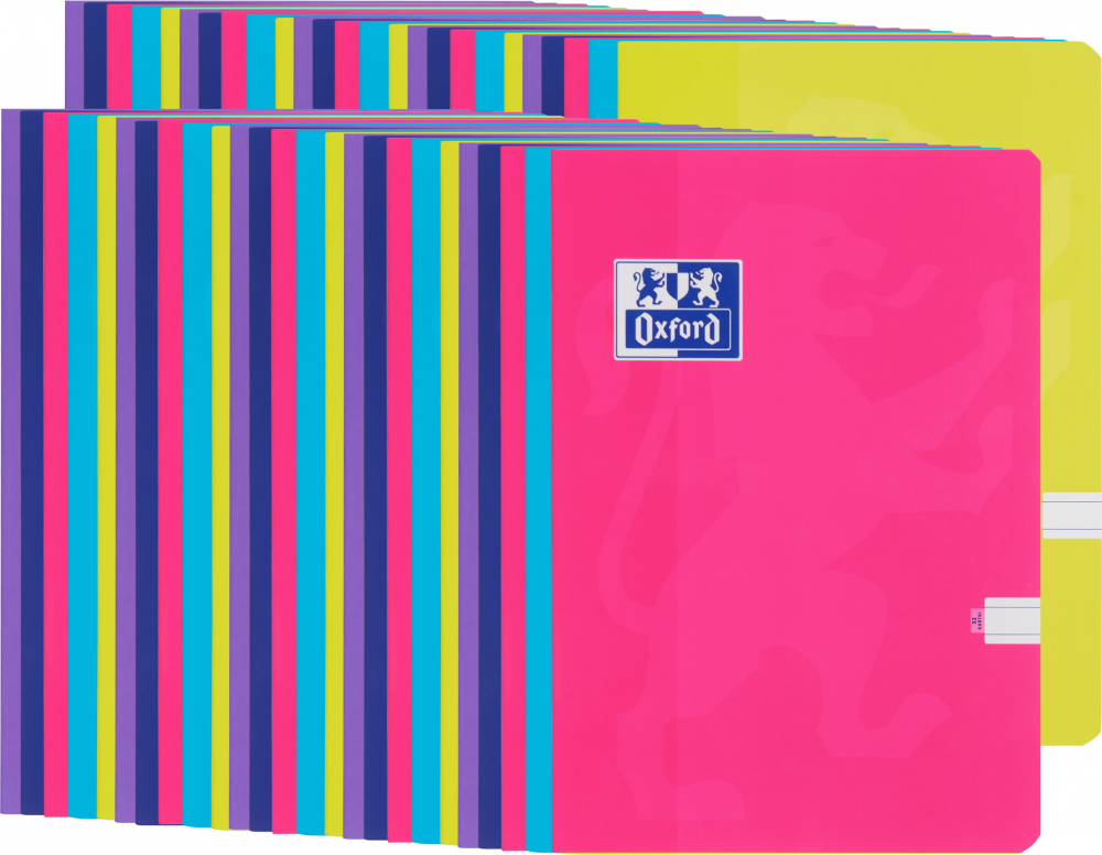 50x Zeszyt w linie Oxford Touch, A5, miękka oprawa, 32 kartki, mix kolorów