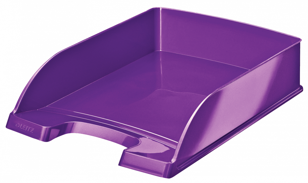 Półka na dokumenty Leitz Wow Plus, A4, plastikowa, fioletowy
