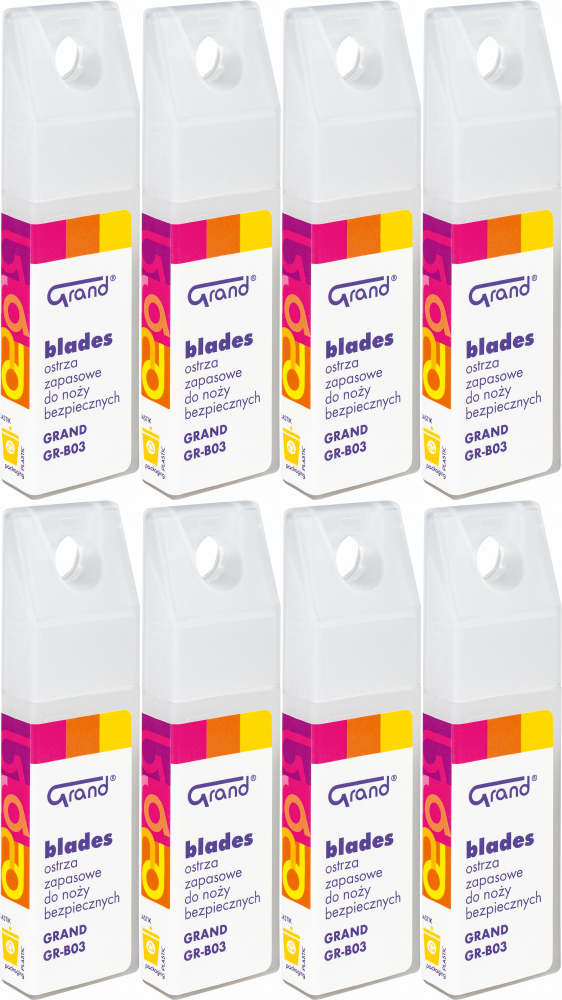 8x Ostrza wymienne Grand, do noża bezpiecznego GR-B03, 10 sztuk