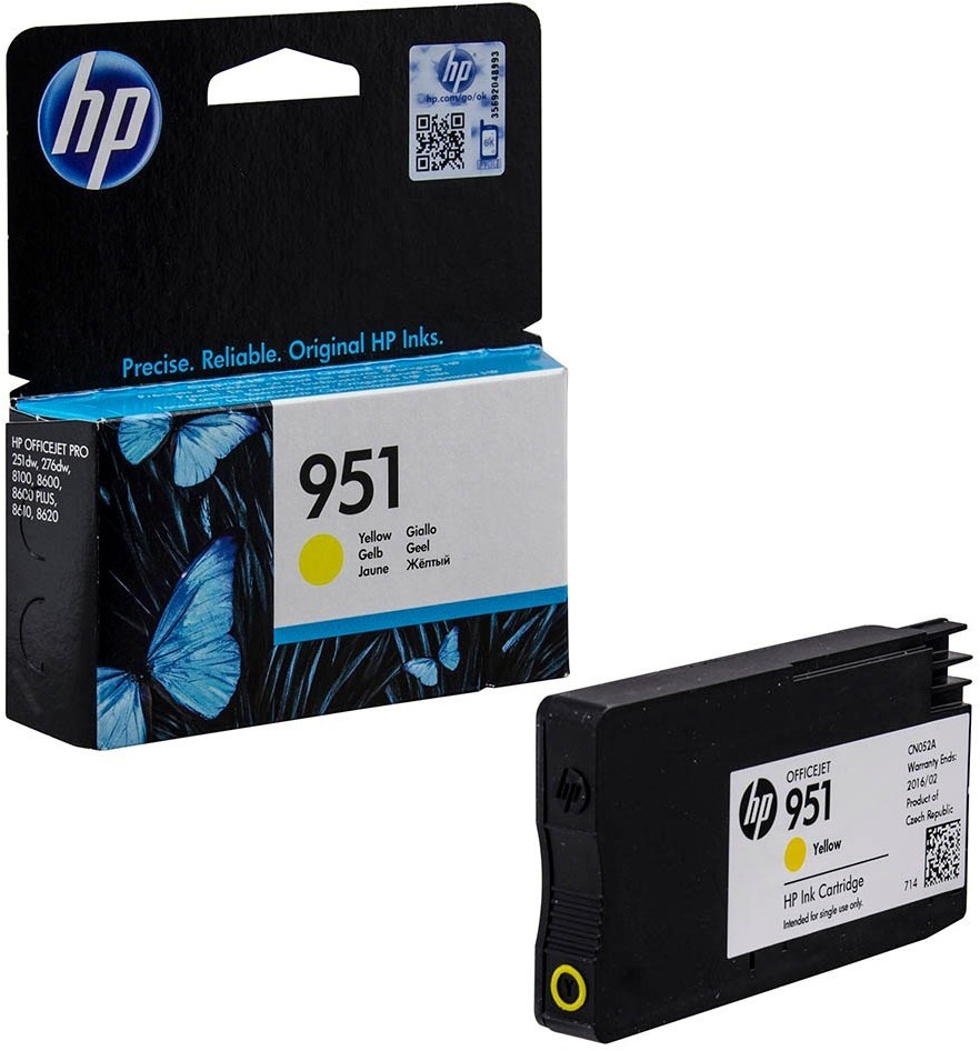 Tusz HP 951 (CN052AE), 700 stron, yellow (żółty)