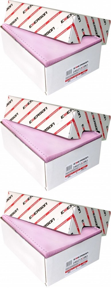 3x Papier do drukarki igłowej (składanka) Emerson, 350 składek, 240mmx12", 1+4 z nadrukiem