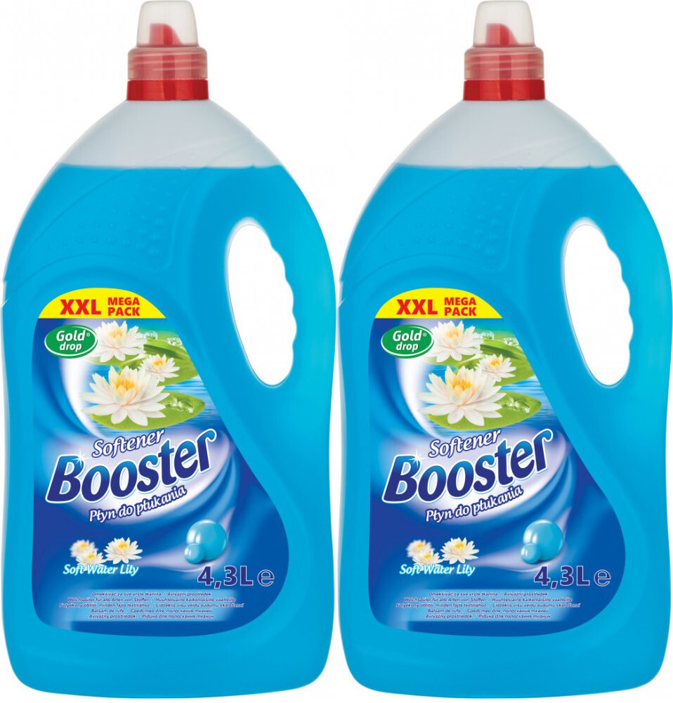 2x Płyn do płukania tkanin Gold Drop Booster, Soft Water Lily, lilia wodna, 4.3l