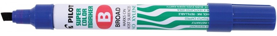 Marker permanentny Pilot SCA-B, ścięta, 4.5mm, niebieski