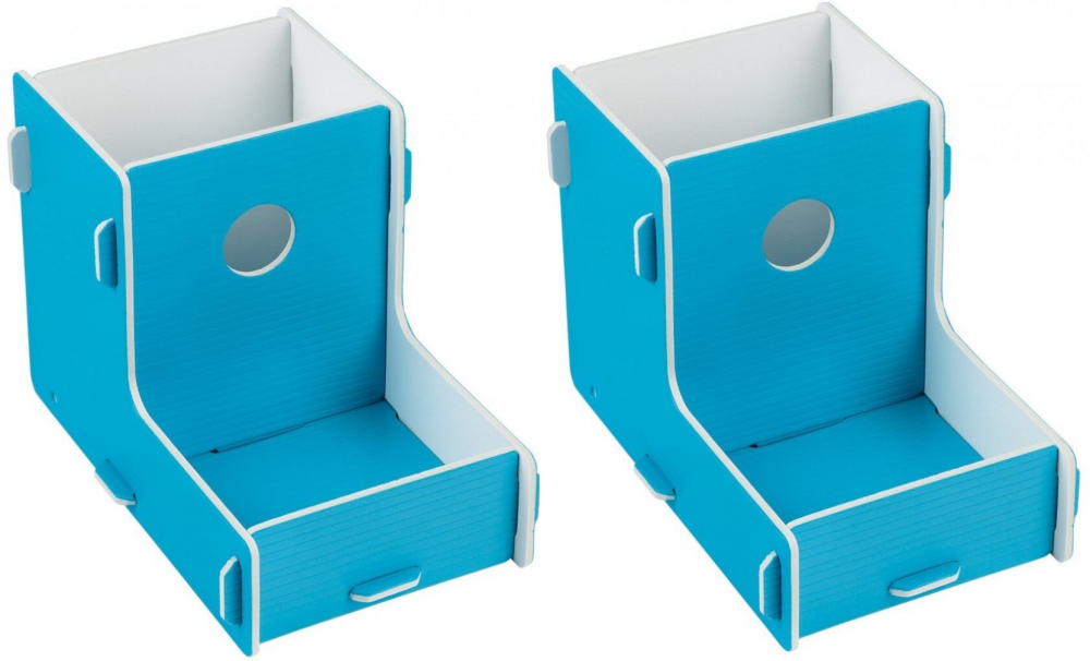 2x Przybornik na biurko Grand, niebieski