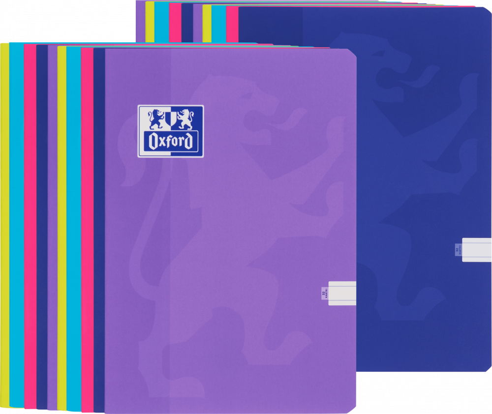 20x Zeszyt w kratkę Oxford Touch, A4, miękka oprawa, 32 kartki, mix kolorów