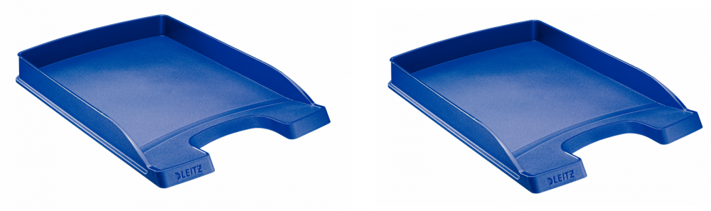 2x Półka na dokumenty Leitz Plus Slim, A4, plastikowe, niebieski