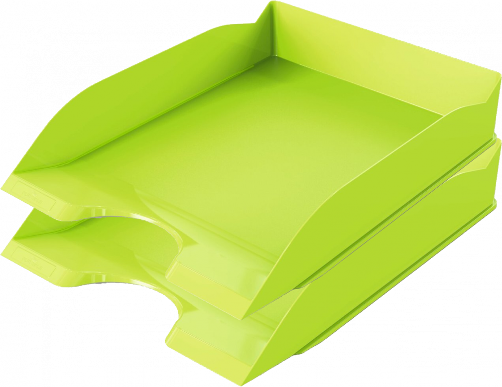 2x Półka na dokumenty Durable Basic, A4, plastikowa, zielony