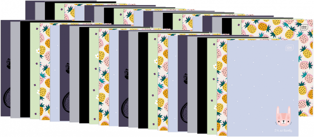 60x Zeszyt w linie Interdruk, A4, 32 kartki, mix wzorów