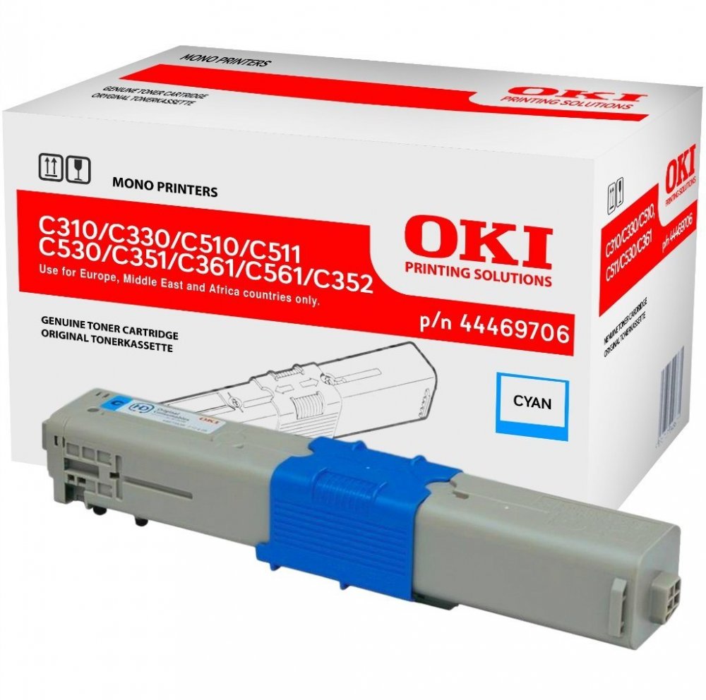 Toner Oki (44469706), 2000 stron, cyan (błękitny)