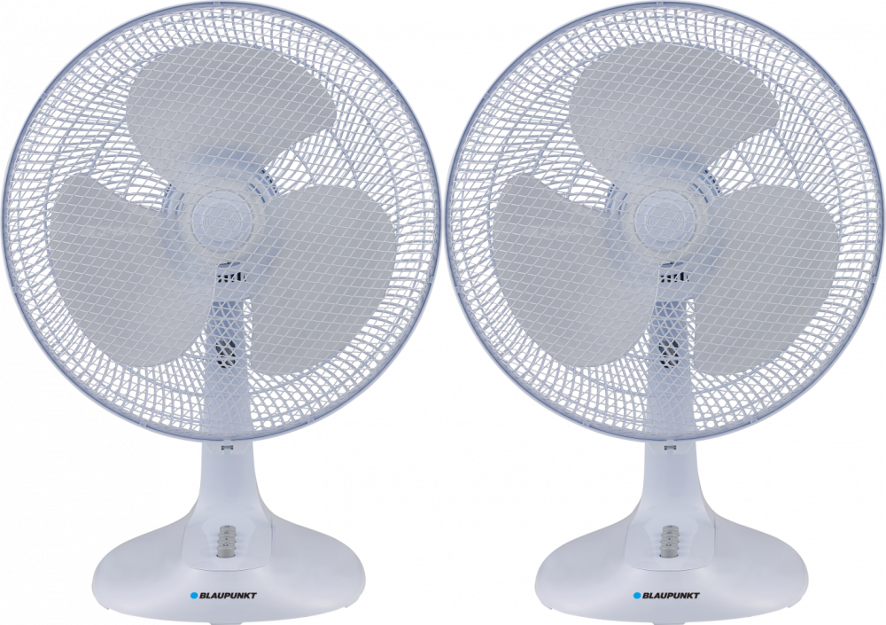 2x Wentylator biurkowy Blaupunkt ATF401, średnica 30cm, biały