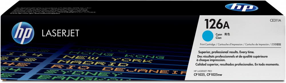 Toner HP 126A (CE311A), 1000 stron, cyan (błękitny)