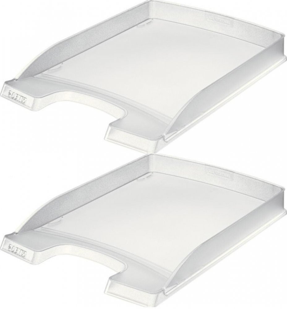2x Półka na dokumenty Leitz Plus Slim, A4, plastikowe, przezroczysty