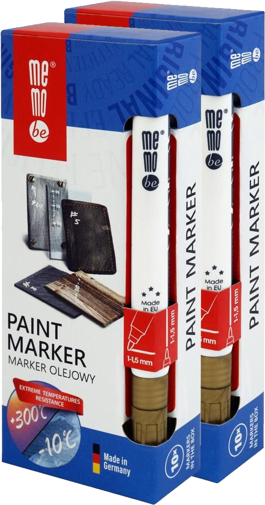 20x Marker olejowy MemoBe MM300, okrągła, 1-1.5mm, złoty