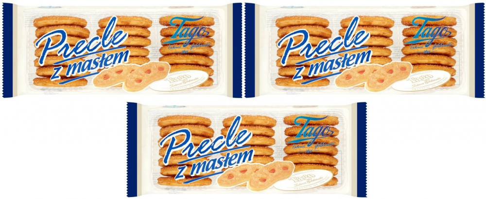 3x ciastka Precle francuskie Tago, z masłem, 158g